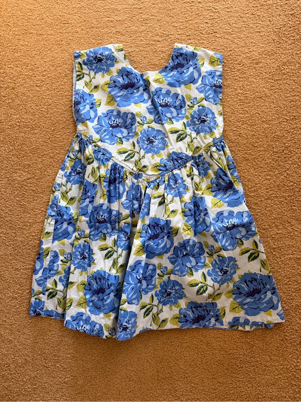 Pink Chicken Blue Floral Cotton Sundress